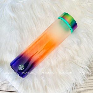 New Starbucks Sunset Ombre Chrome Glass Bottle 💜